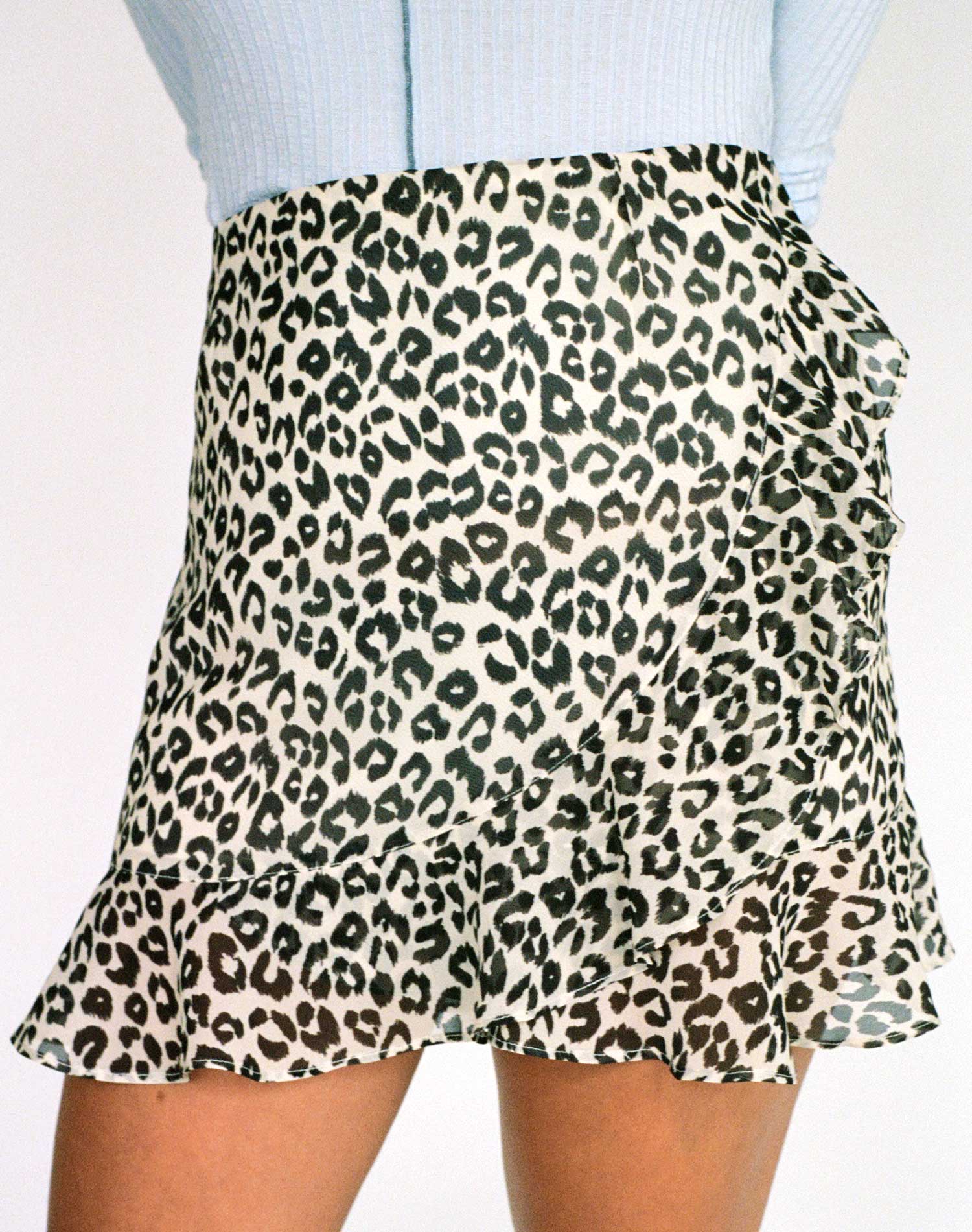 The Artemis Leopard Ruffle Skirt