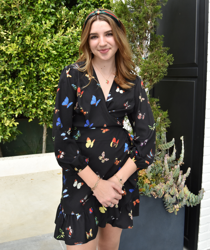The Maya Long Sleeve Butterfly Wrap Dress