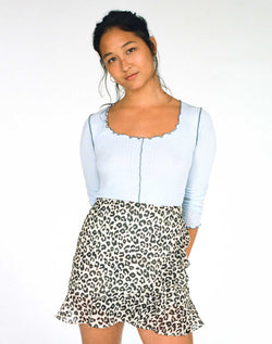 The Artemis Leopard Ruffle Skirt