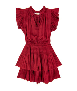 The Jasmine Burgundy Elastic Waist Dress