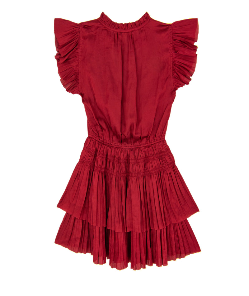 The Jasmine Burgundy Elastic Waist Dress