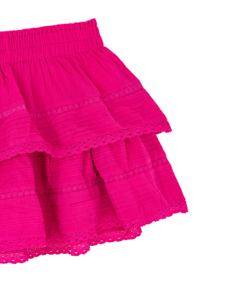 The Ariel Hot Pink Ruffle Skirt