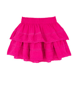The Ariel Hot Pink Ruffle Skirt